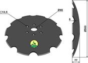 Notched disc - Ø560x6 - AgriParts