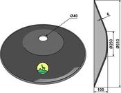 Plain disc Ø610x6 - Truncated - AgriParts