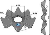 Wavy disc Ø550x5 - AgriParts