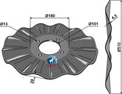 Wavy disc Ø510x4,5 - AgriParts