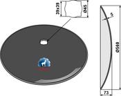 Plain disc Ø560x5 - AgriParts