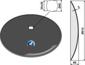 Plain disc Ø610x5 - AgriParts