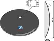 Plain disc Ø710x7 - AgriParts