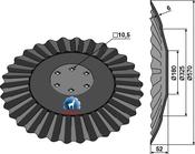 Wavy disc Ø570x6 - AgriParts