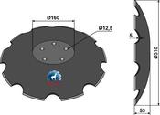 Notched disc Ø510x5 - AgriParts
