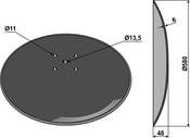 Plain disc Ø580x6 for beet lifters - AgriParts
