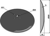 Plain disc Ø580x6 for beet lifters - AgriParts