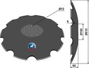 Notched disc - Ø610x6 - AgriParts