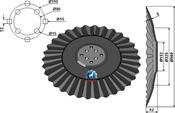 Wavy disc Ø560x5 - AgriParts