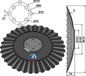 Wavy disc Ø610x5 - AgriParts