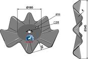 Wavy disc Ø345x4 - AgriParts