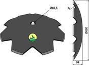 Notched disc Ø660x6 - AgriParts