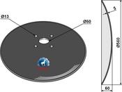 Plain disc - Ø560x5 - AgriParts