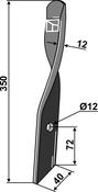 Harrow-blade for Dyna-Drive, right - AgriParts