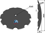 Notched disc Ø660x7 - AgriParts