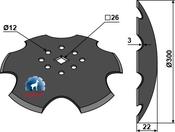 Notched disc Ø300x3 - AgriParts