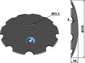 Notched disc - Ø510x4 - AgriParts