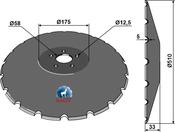Notched disc with flat neck - Ø510 - AgriParts
