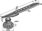 Disc-hub with shank - right model - AgriParts