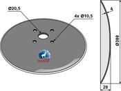 Plain disc Ø300x4 - AgriParts