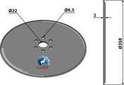 Seed drill disc Ø350x3 - AgriParts