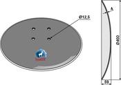 Plain disc Ø460x4 - AgriParts