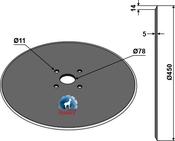 Coulter Ø450x5 - AgriParts