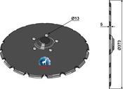 Seed drill disc Ø373x5 - AgriParts