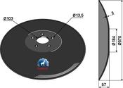 Plain disc Ø570x5 - AgriParts