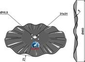 Wavy disc Ø460x5 - AgriParts