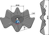 Wavy disc Ø510x5 - AgriParts