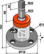 Disc-hub with shaft Ø25 and with thread M20 - AgriParts
