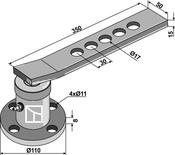 Disc-hub with shank - AgriParts