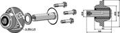 Bearing without cap piece of the bearing with shaft Ø30mm - AgriParts