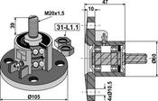 Disc-hub with convex bearing surface - AgriParts