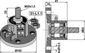 Disc-hub with concave bearing surface - AgriParts