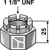 Hexagon castle nut 1 1/8''UNF - AgriParts image