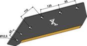 Reversible point share - 14'' - left - Hard metal - AgriParts