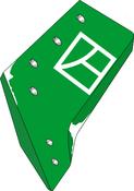 Reversible point share - 14'' - left - AgriParts