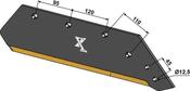 Reversible point share - 16'' - right - Hard metal - AgriParts