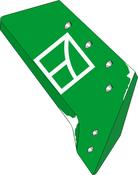 Reversible point share - 18'' - right - AgriParts