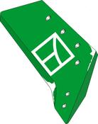 Reversible point share - 20'' - right - AgriParts