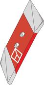 Reversible point DURAFACE 70x15 - right - AgriParts