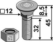 Bolt with self-locking nut - AgriParts image