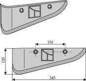 Beet lifter share, left model - AgriParts