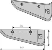 Beet lifter share, right model - AgriParts