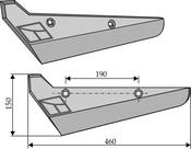 Beet lifter share, left model - AgriParts