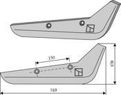 Beet lifter share, right model - AgriParts