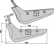 Beet lifter share, left model - AgriParts