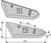 Beet lifter share, left model - AgriParts